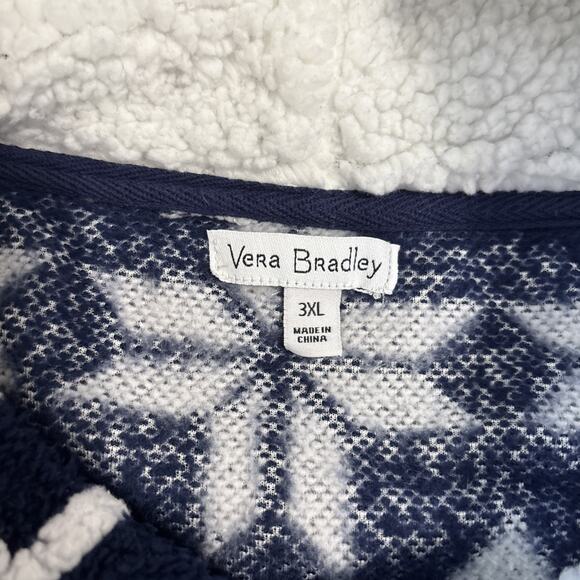 Vera Bradley Womens Fleece Hoodie Nordic Forest Size 3XL Cozy Comfy Cottage - Picture 3 of 8